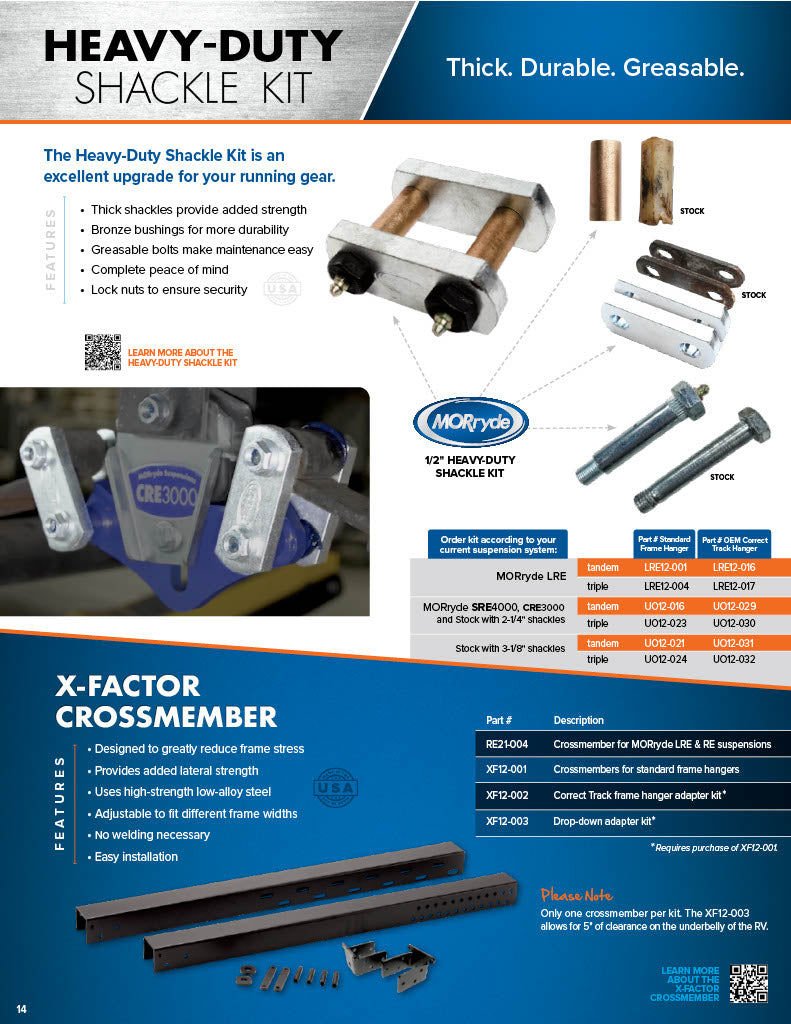 MORryde HD Greaseable Trailer Rebush Kit
