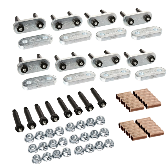 UO12-023 - MORryde - Heavy-Duty Greaseable Shackle Kit - 2.25" Shackles For Tri-Axle Trailers